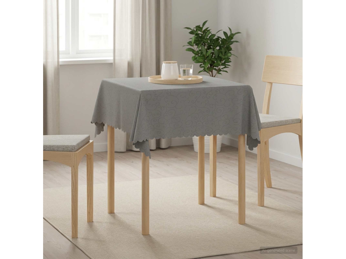 Vidaxl Toalha De Mesa Retangular Cinzento-claro 140 X 140 Cm