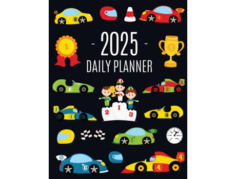 Livro Race Car Planner 2025 For All Your Weekly Appointments! 12 Months Daily Organizer with Cool Automobiles de PimPom Pretty Press (Inglês)