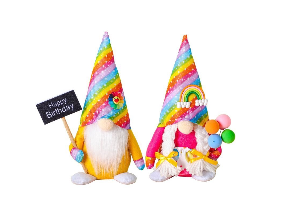 Boneco de Gnomos Casal Nova Line Guardião da Riqueza Natal Decorativo