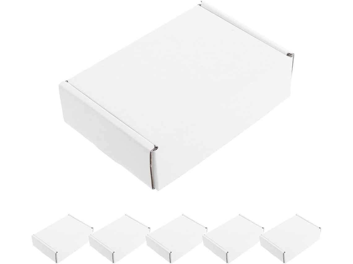 Conjunto De 6 Caixas Brancas Seguras Para Envio E Correspondência
