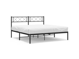 Metal Bed Frame, Metal Bed Frames Vidaxl Preto Aço (140 X 190 Cm)