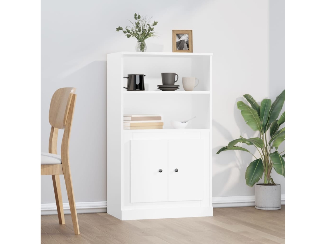 Armario alto de madera 60x35,5x103,5 cm Blanco