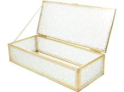 Caixa De Joias De Vidro Com Moldura Para Colares Femininos - Organizador Decorativo