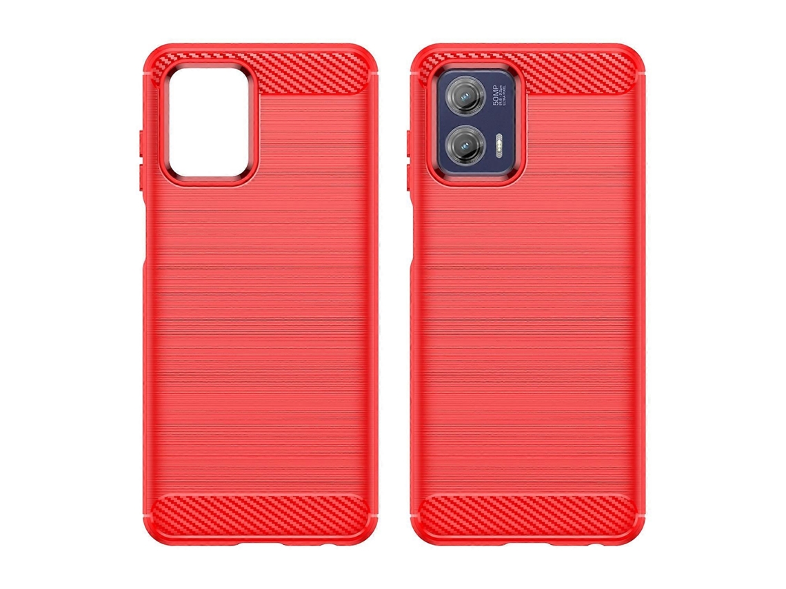 Capa De Celular De Fibra De Carbono Tpu Com Textura Escovada Para Motorola Moto G73