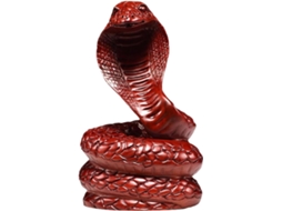 Estátua Em Miniatura De Cobra De Madeira | Esculpida À Mão