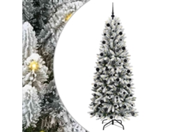 Conjunto 1 Árvore De Natal Artificial Vidaxl Branco Pvc (210 Cm)