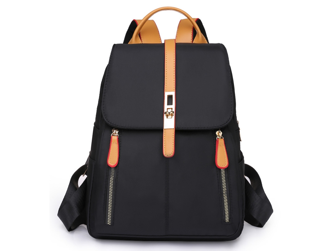 Mochila Feminina Oxford Estilo Coreano Preta Grande Capacidade Casual Outdoor Sfushos