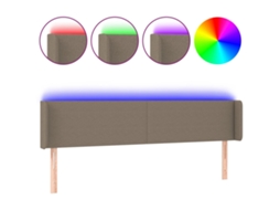 Cabeceira com Luzes Led Cinza acastanha MAISON EXCLUSIVE (203x16x78 cm)