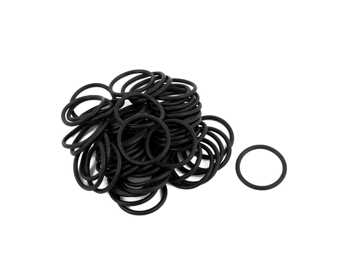 Anéis de Vedação de Borracha Nbr resistente ao calor, 23x1,9 mm, preto, 50 unidades CHABERLU