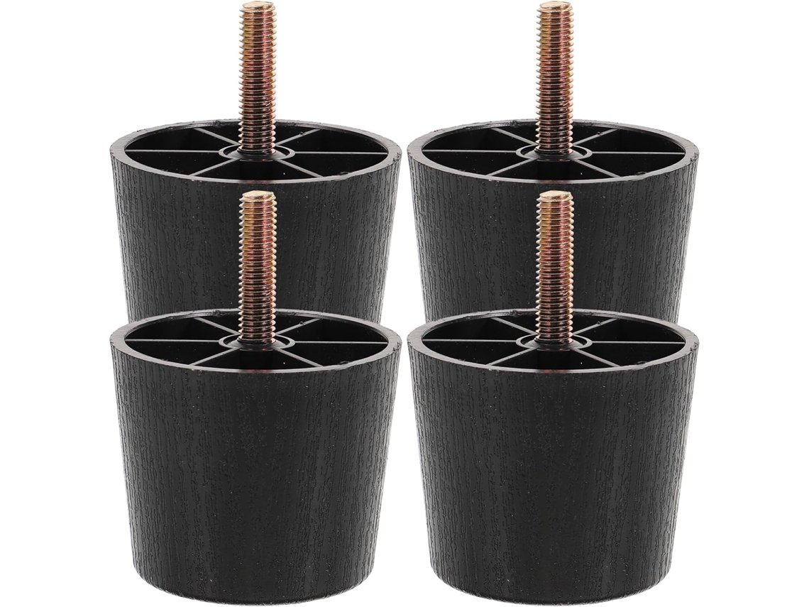 Sewacc Conjunto De 4 Pés Niveladores Móveis Com Parafuso, Elevadores De Plástico Para Sofá, Armário, Mesa E Cadeira