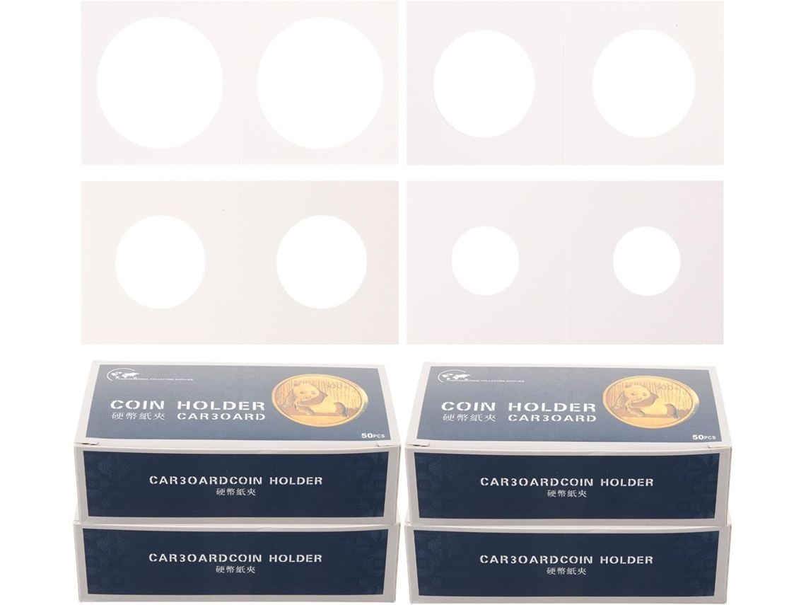 Conjunto De 4 Caixas Transparentes Para Moedas, Capacidade Para 200 Moedas, Organizador Prático, Clipes Para Coleção, Gokoco
