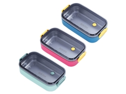 Caixa De Almoço Bento Para Adulto, 1 Camada À Prova De Vazamento, Microssom/prato Lavável, 800ml (azul)