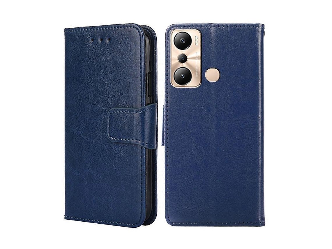 Capa De Celular Em Couro Com Textura De Cristal Para Infinix Hot 20i