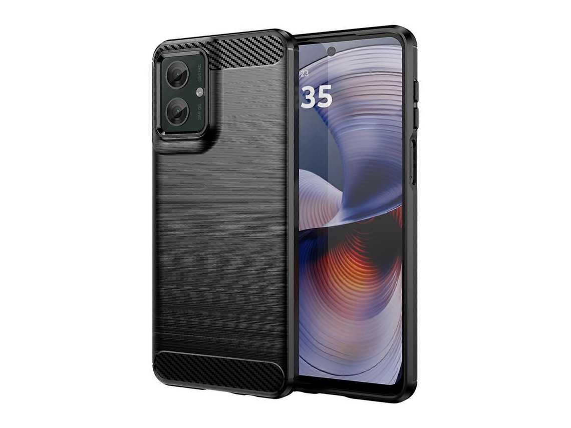 Capa De Celular Tpu Com Textura Escovada De Fibra De Carbono