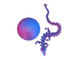 Ats ovo de Brinquedo Dragão Surpresa Figura 3d Impressa Dragão Articulada Precisa Móvel 32cm Roxo