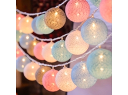 Luzes Led Coloridas Fita Macarrão Bola 2m 10led Bateria Natal Ano Novo