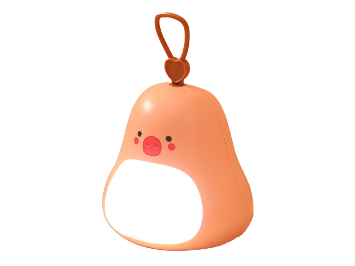 Luminária Noturna em Formato de Pera 2026 com Carregamento USB, 3 Níveis de Brilho, Decoração Fofa para Quarto Infantil, Rosa
