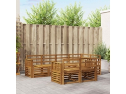 Vidaxl Conjunto De Sofás Para Exterior 7 Pcs Natural Poliéster