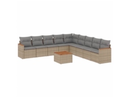 Garden Sofa Set, Garden Sofa Sets Vidaxl Bege Rattan / Vime (n/a)