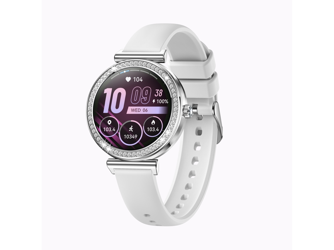 Relógio Inteligente I109 1,27 Polegadas Bluetooth Chamadas Monitoramento de Saúde 100 Modos Esportivos IP68 À Prova D'Água Prata