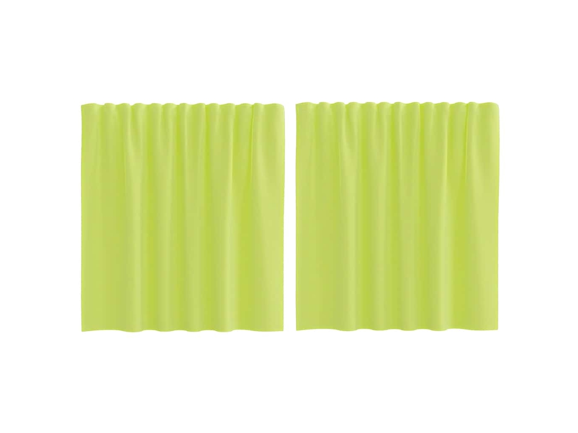 Cortinas de Voile com Bolsos para Varão 2 Pcs Verde maçã MAISON EXCLUSIVE
