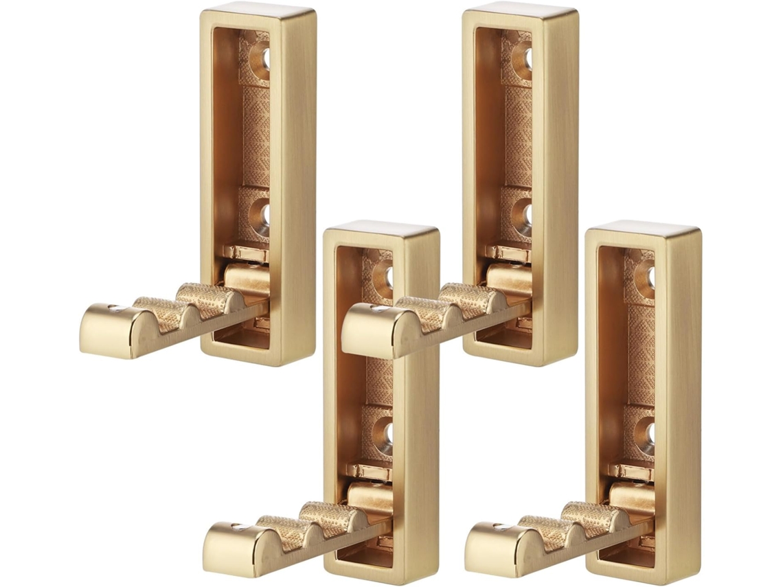 Conjunto De 4 Elegantes Ganchos Parede Dobráveis Em Formato L, Com