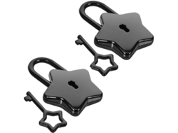 Conjunto De 2 Cadeados Pequenos Em Formato De Estrela Para Uso Doméstico, Ideais Para Diários E Armários