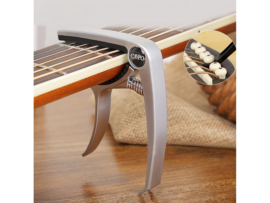 Grampo para afinador de guitarra Capotraste 02 02 Slowmoose