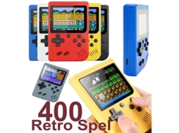 Console Portátil Retrô com 400 Títulos Clássicos, Verde AQUAFORGE
