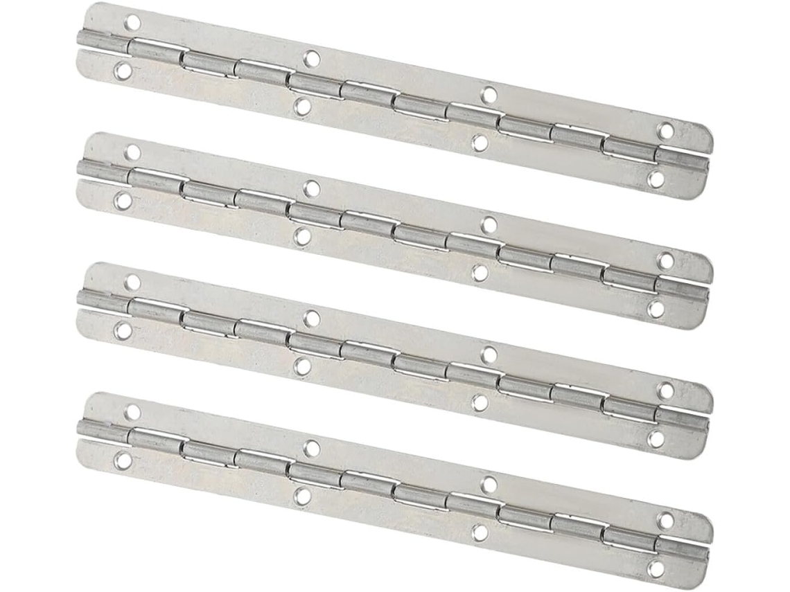 Dobradiças De Piano Reforçadas Patkaw Em Aço Inoxidável, 4 Peças, 150x 17mm, Para Caixas De Joias, Marcenaria E Armários