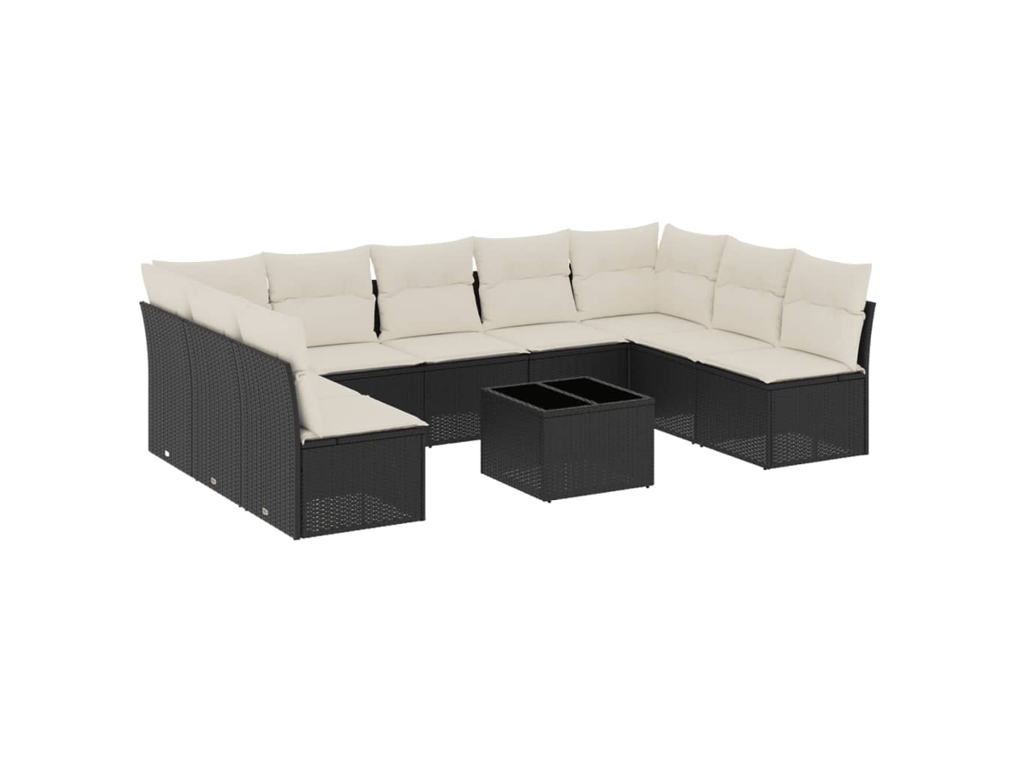 Garden Sofa Set, Garden Sofa Sets Vidaxl Preto Rattan / Vime (n/a)