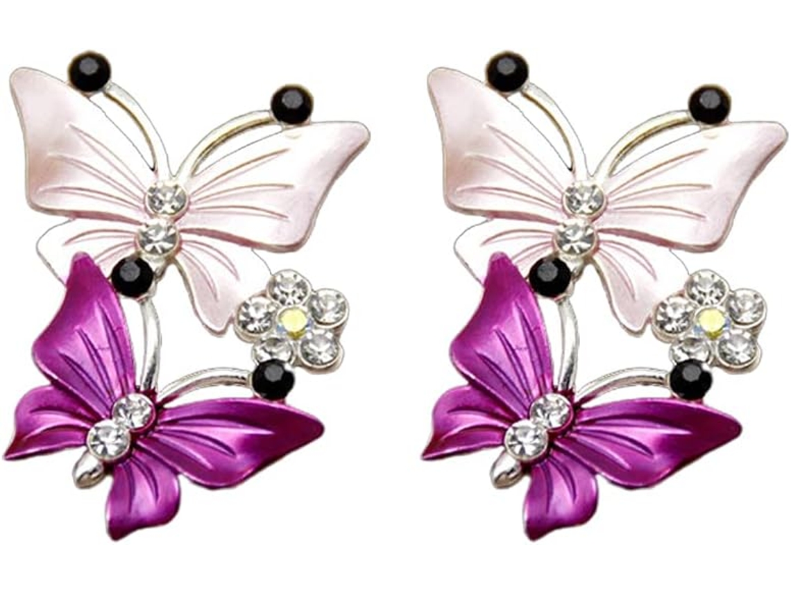 Conjunto De 2 Peças De Difusor De Fragrâncias Decorativo E Delicado Em Liga Metálica Com Clipe Para Perfume.