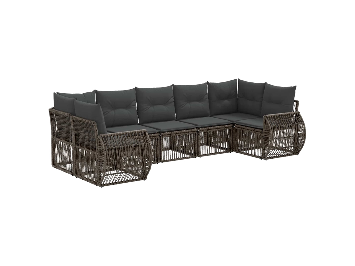 Maison Exclusive - Conjunto De Sofá De Jardim 7 Unid. 7-número De Lugares