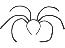 Tiara de aranha decorativa com 6 antenas, textura preta, para adultos, carnaval, Halloween
