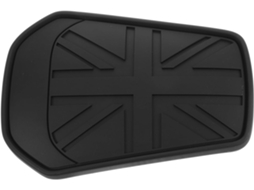 Adesivo protetor antiderrapante para tanque de motocicleta em plástico marrom.