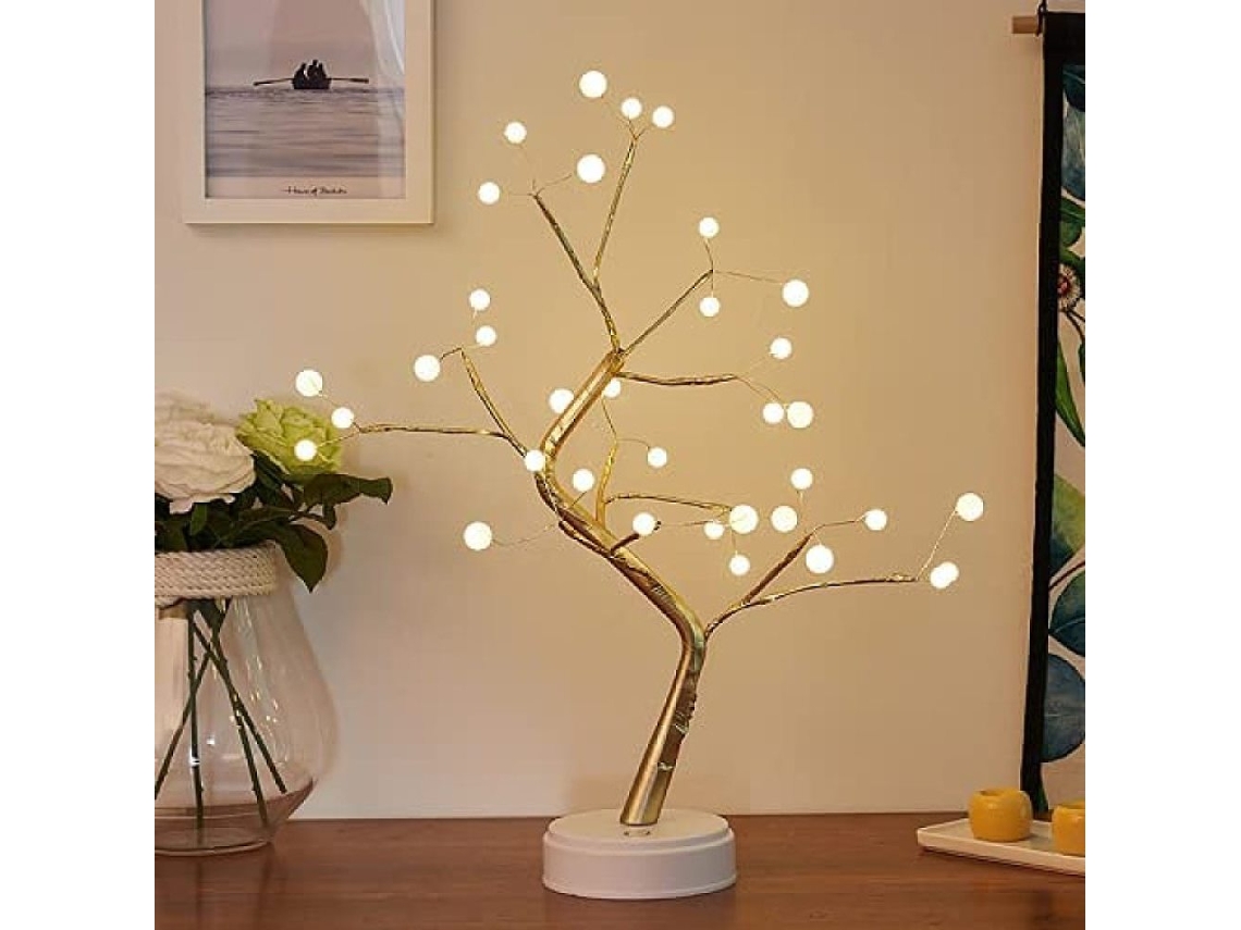 Luzes de Árvore Led Branco Quente Usb Luz de Árvore de Bonsai Galhos Ajustáveis Alimentados Por Bateria Árvore Decorativa Iluminada Iluminação de Árvo