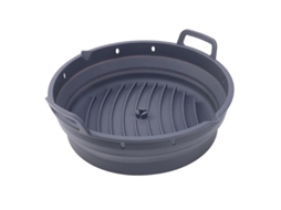 Sartén De Forno Multifuncional Com Cabo Resistente Ao Calor, Material De Silicone De Grau Alimentar, Reutilizável E Antiaderente Ronda Gris