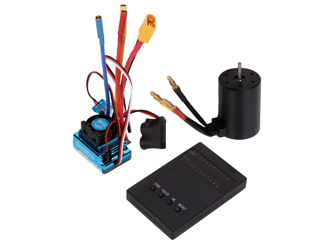 Kit De Motor Brushless Rc 3650 3600kv Xt60 120a À Prova D'água Com