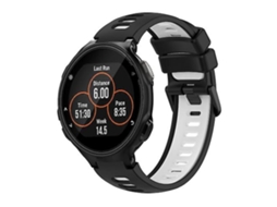 Bracelete Para Garmin Forerunner 735 / 735xt Pulseira De Relógio De Silicone Bicolor Preto E Branco Lalamoli