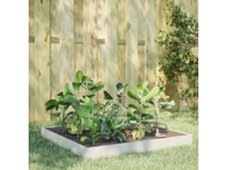 Vidaxl Canteiro Elevado De Jardim 100x100x18,5 Cm Aço Branco