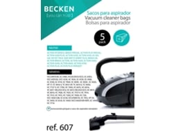 Sacos de Aspirador BECKEN REFª607 (5 unidades)