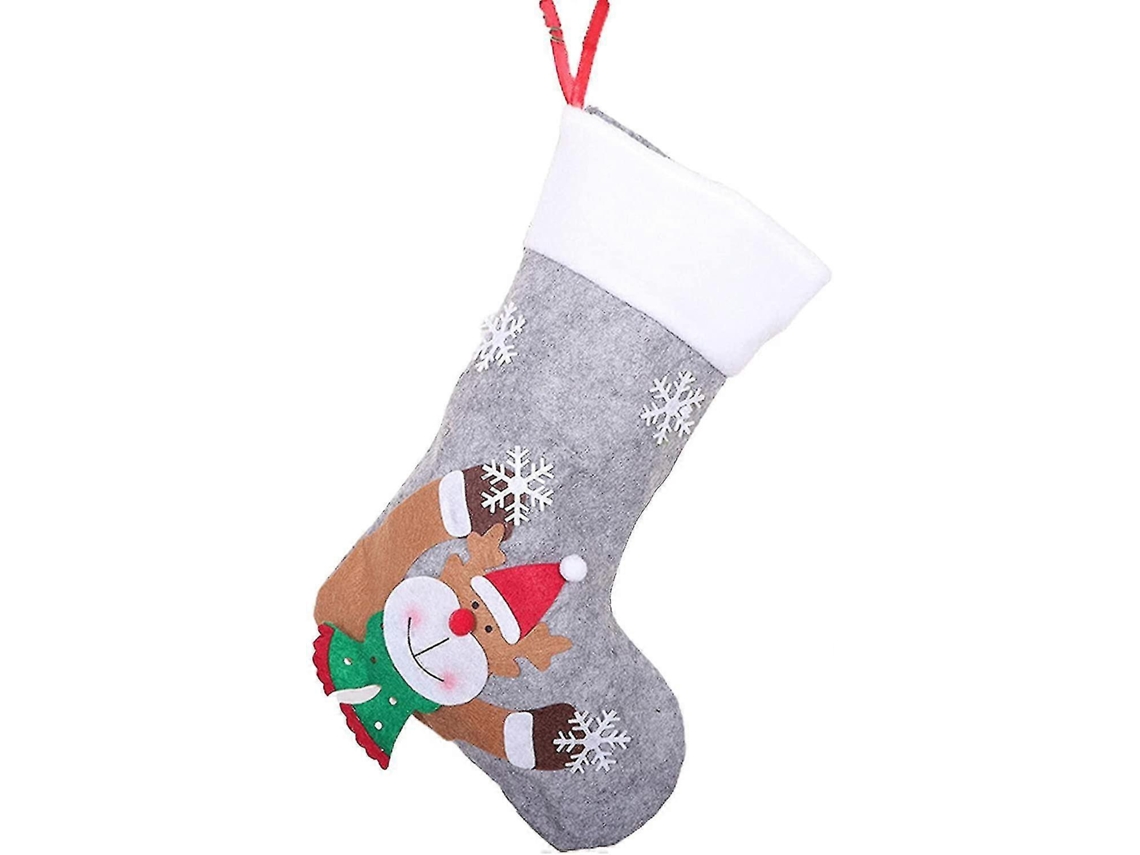 Meia De Natal Bjxy Com Estampa De Desenho Animado Chamativa E Luzes De Led Para Decorao De Casa 3 Unidades Hengjian