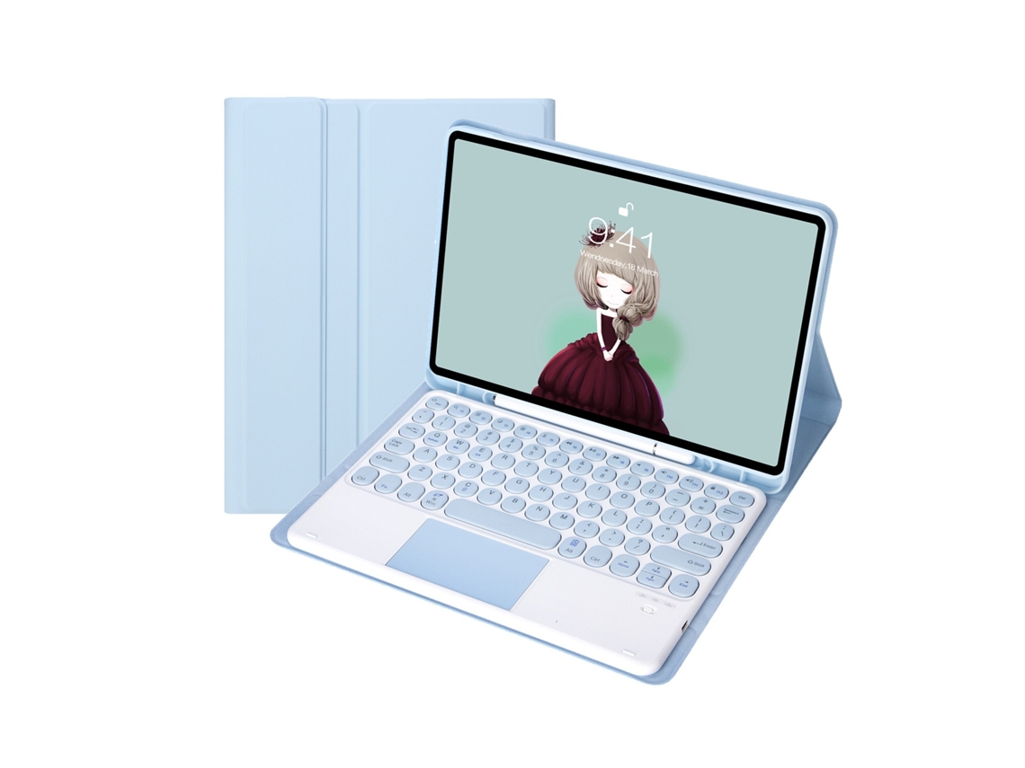 Lurelia Capa Com Teclado Bluetooth Para Ipad Air 2 Com Teclado Com Touchpad Destacável