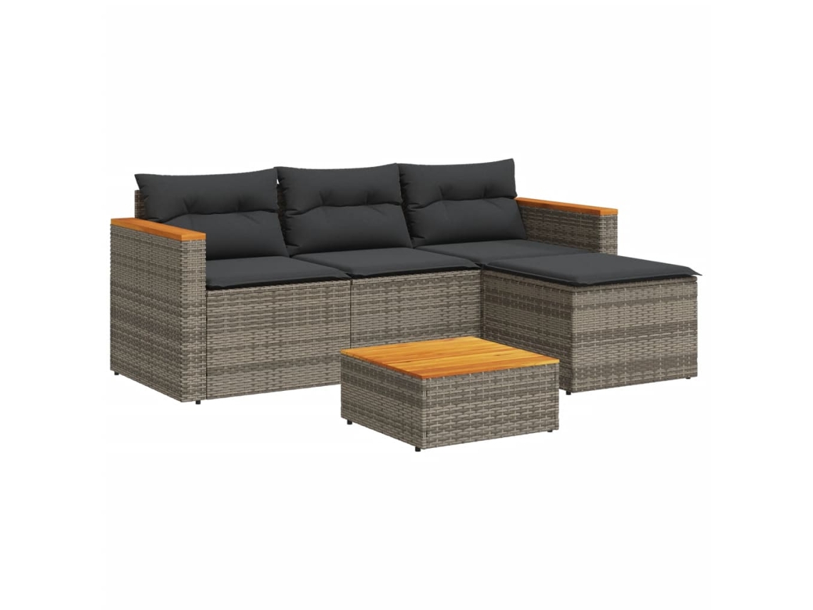 Garden Sofa Set, Garden Sofa Sets Vidaxl Cinzeto Rattan / Vime (n/a)