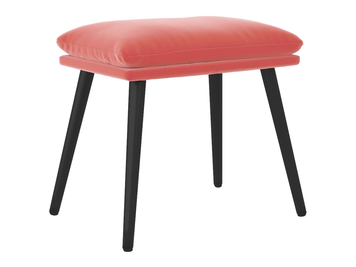 Apoio de pés VIDAXL Cor-de-rosa Veludo (45x29.5x39 cm )
