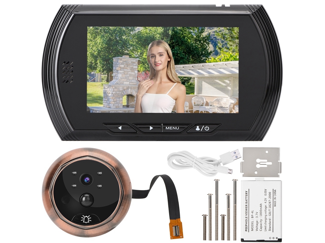 Olho Mágico Eletrônico (4,5 Polegadas, Hd De 2 Megapixels, Suporta Tirar Fotos E Gravar Vídeos)