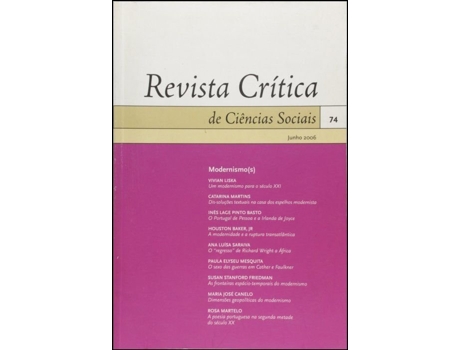 Livro Revista Crítica de Ciências Sociais - n.º 74 .