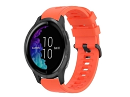 Pulseira De Relógio Lurelia Para Garmin Venu 20 Mm Cor Sólida Silicone Macio Vermelho