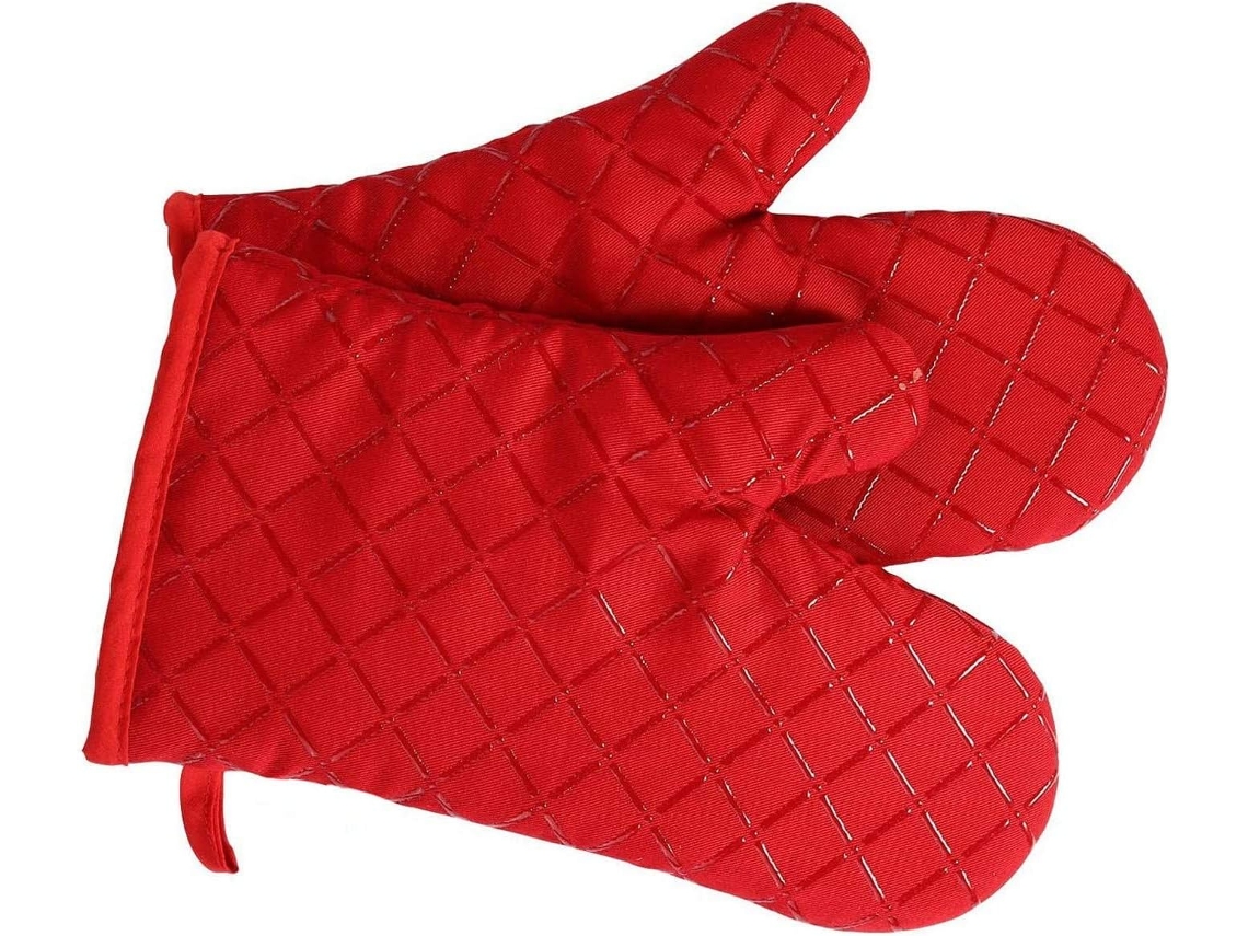 Luvas De Forno Premium Antiderrapante 1 Par - Até 240°c - Silicone - Para Cozinhar, Assar (vermelho)