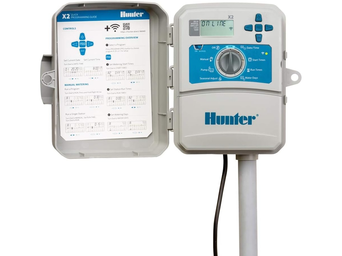 Hunter Programador De Rega Exterior X2-401 4 Estações Com Conectividade Wifi